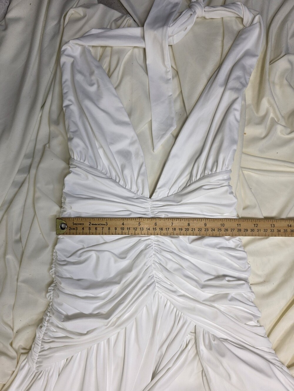 Melania Long Dress - BABYBOO NWT White $161 - Picture 8 of 13